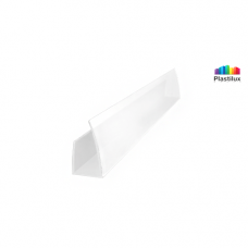 Профиль для поликарбоната ROYALPLAST UP торцевой белый-матовый 10мм 2100мм